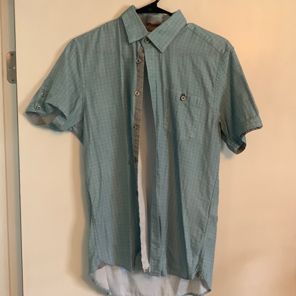 Men's Lorenze Blue Short Sleeved Shirt
